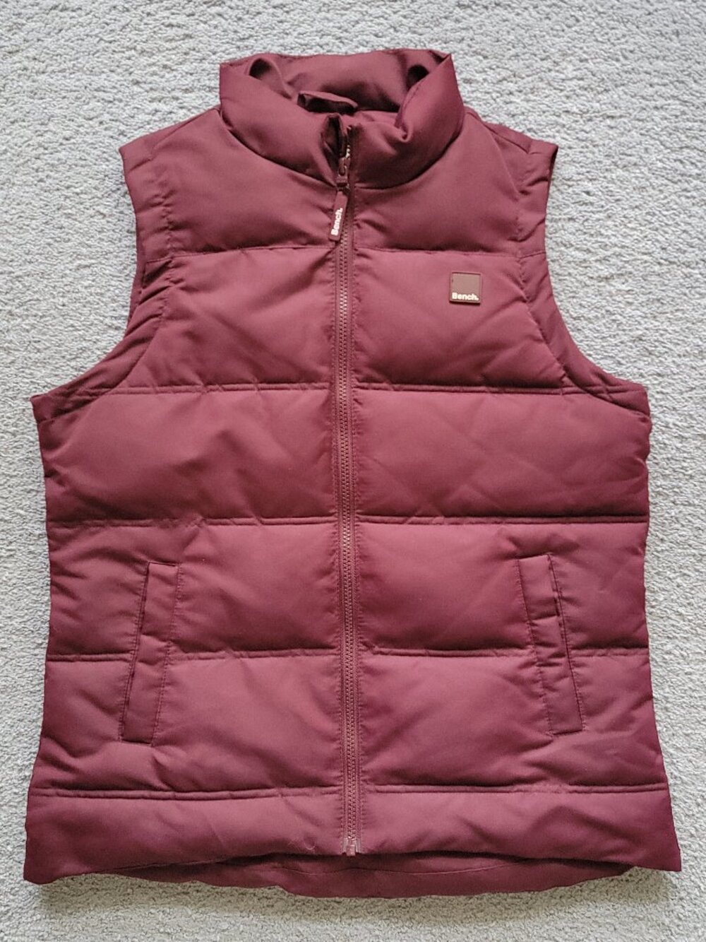 Bench Quilted Puffer Full Zip Insulated Vest Burgundy WOMENS MEDIUM